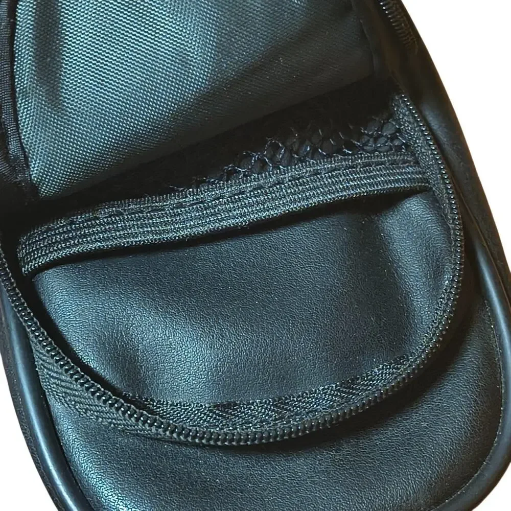 Vintage Case Logic Black Padded Leather Small Camera Case with Belt Loop